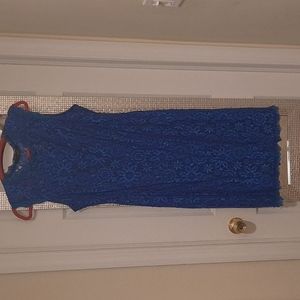 Lace royal blue dress